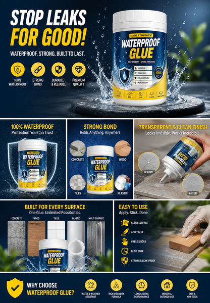 Transparent waterproof glue